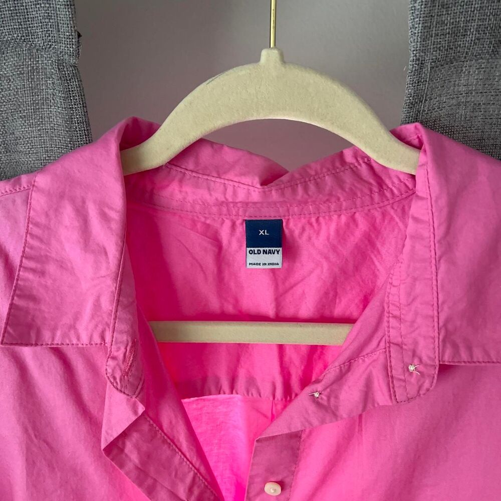Fabulous Old Navy Women's Candy Pink Shirt Dress Size XL Brand New - Picture 2 of 3
